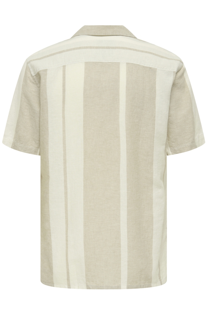 ONSCAIDEN SS STRIPE LINEN RESORT NO 22026109 VINTAGE KHAKI
